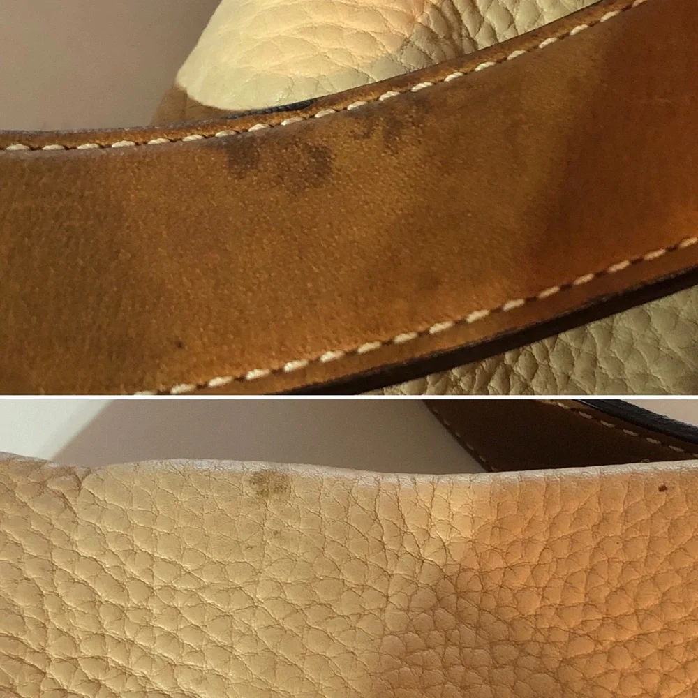 COACH Elegant Tan and Brown Trim Leather Shoulder-bag MO5S-3771